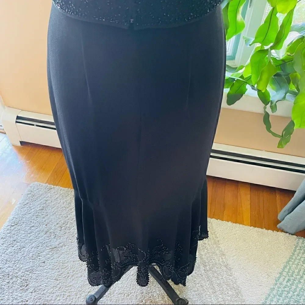 VTG | 2 piece black beaded evening wear 4-6 - Picture 6 of 12